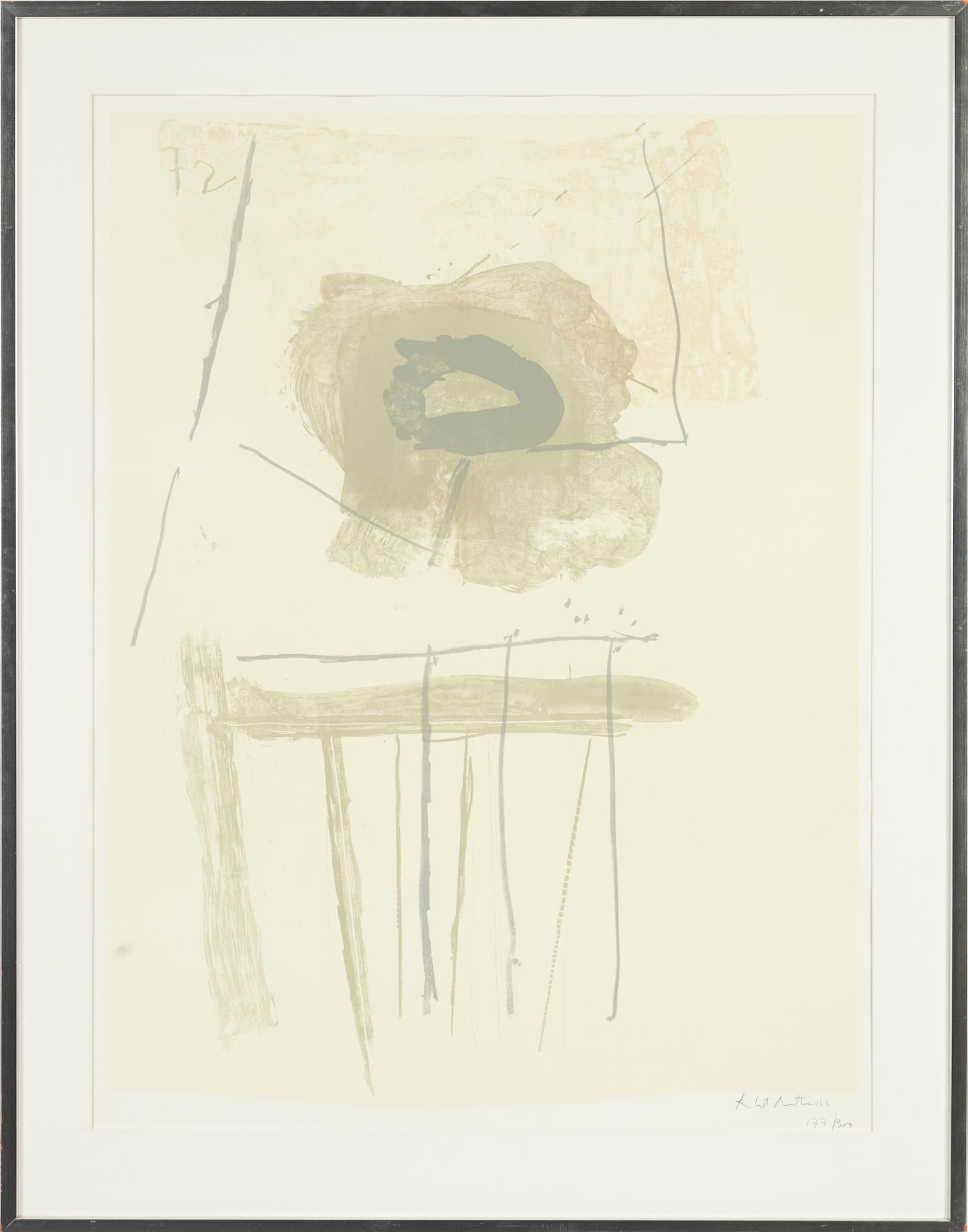 Robert Motherwell, litografi, signerad, numrerad 177/300. Utförd 1971 - 1972.