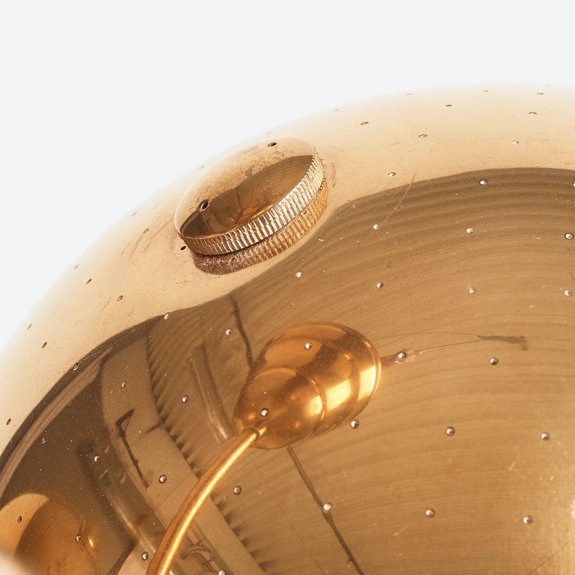 Carl-Axel Acking, a brass and white lacquered ceiling lamp for Bröderna Malmströms, Sweden 1940's.