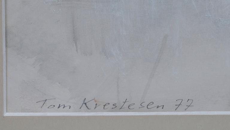 TOM KRESTESEN, blandteknik, signerad och daterad -77.