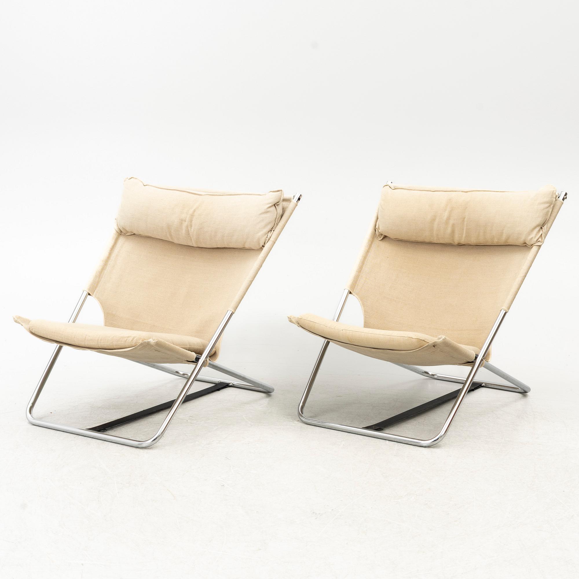 Gillis Lundgren, a pair of "Astral hög" armchairs, IKEA, 1970s.
