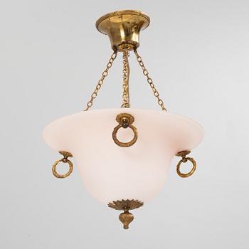 Harald Notini, ceiling lamp, variant of model "5405", Swedish Grace, Arvid Böhlmarks lampfabrik, 1920s.