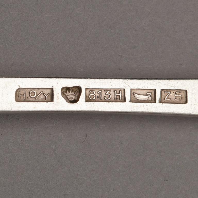 PARTI BESTICK, 15 st, silver, "Musslan"-serien, diverse finska stämplar, 1925-1936. Tot. vikt ca 707 g.