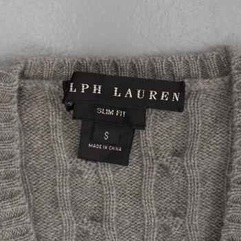 Three pair of cashmere sweaters by Ralph lauren.