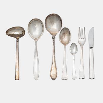 Cutlery, 17 pieces, silver.