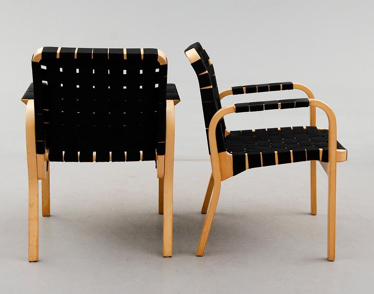 KARMSTOLAR, 1 par, modell 45, Alvar Aalto, 1900-talets andra hälft.