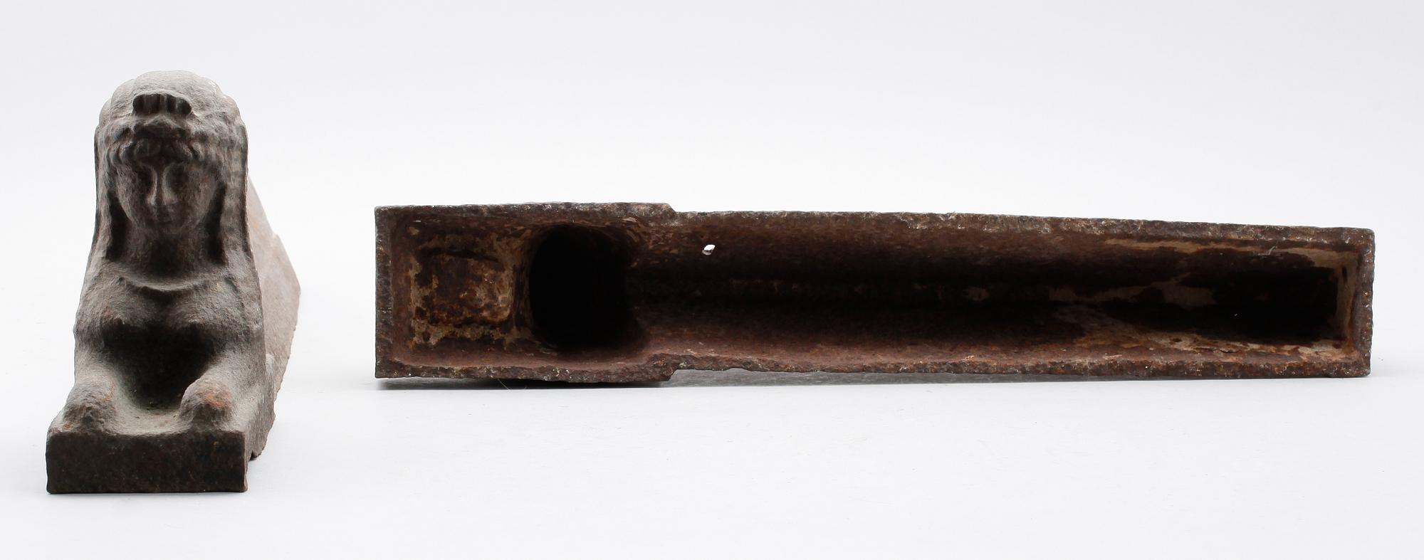 ELDHUNDAR, 1 par, gjutjärn, 1800-/1900-tal.