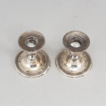 Pehr Zethelius, ljusstakar små, ett par, silver, Stockholm 1805.