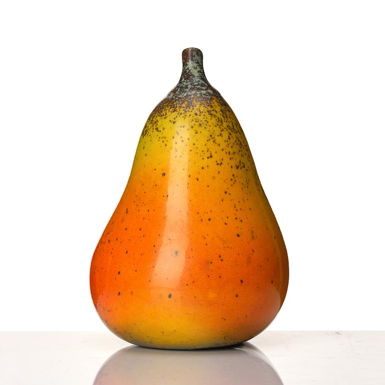 Hans Hedberg, a faience sculpture of a pear. Biot, France.