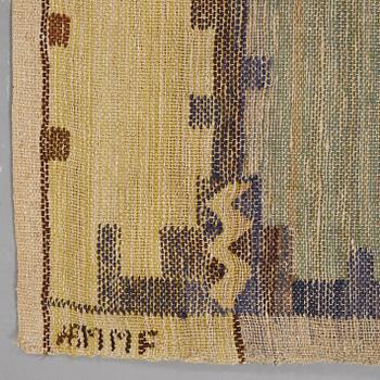 Märta Måås-Fjetterström, A DRAPE, "Skaftbladen", wool inlay on linen, ca 226 x 150,5 cm, signed AB MMF.