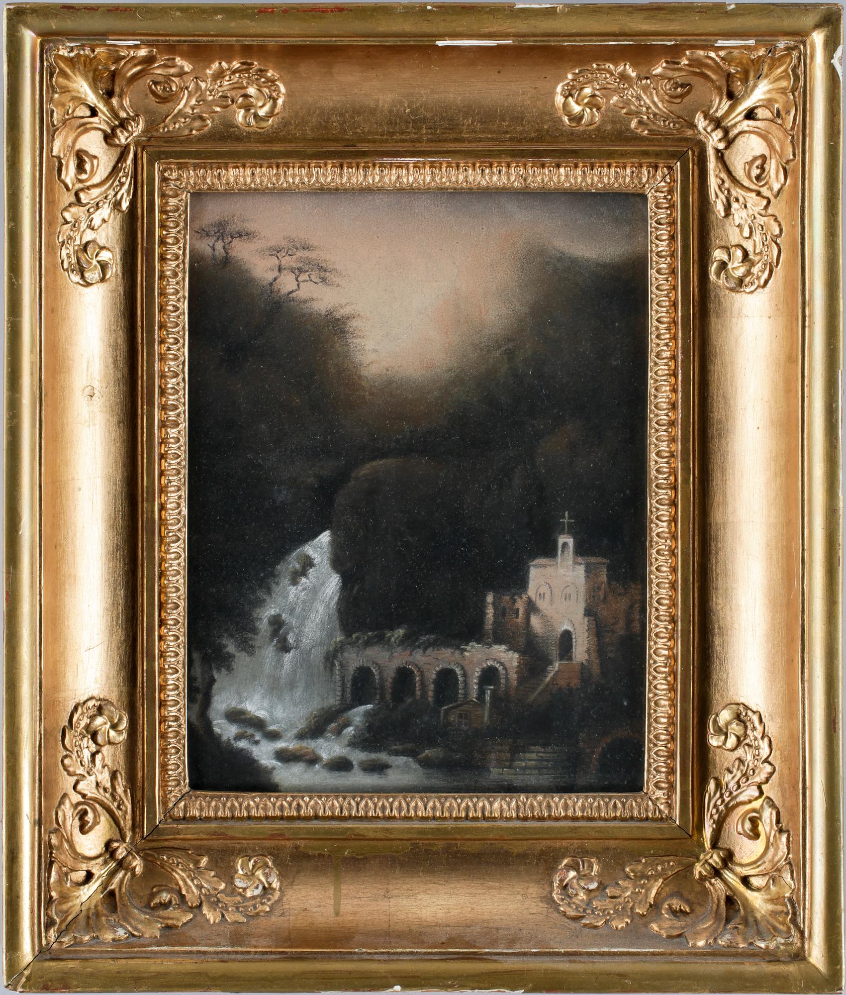 OKÄND KONSTNÄR, Landskap, pastell, 1800-tal.