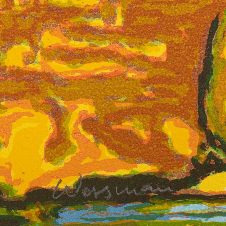 Björn Wessman, färglitografi, signerad 105/150.