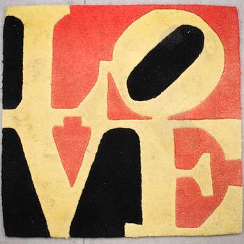 MATTA, tuftad, Robert Indiana, "Love", utgiven av galerie f 2005 999 ex. 61 x 61.