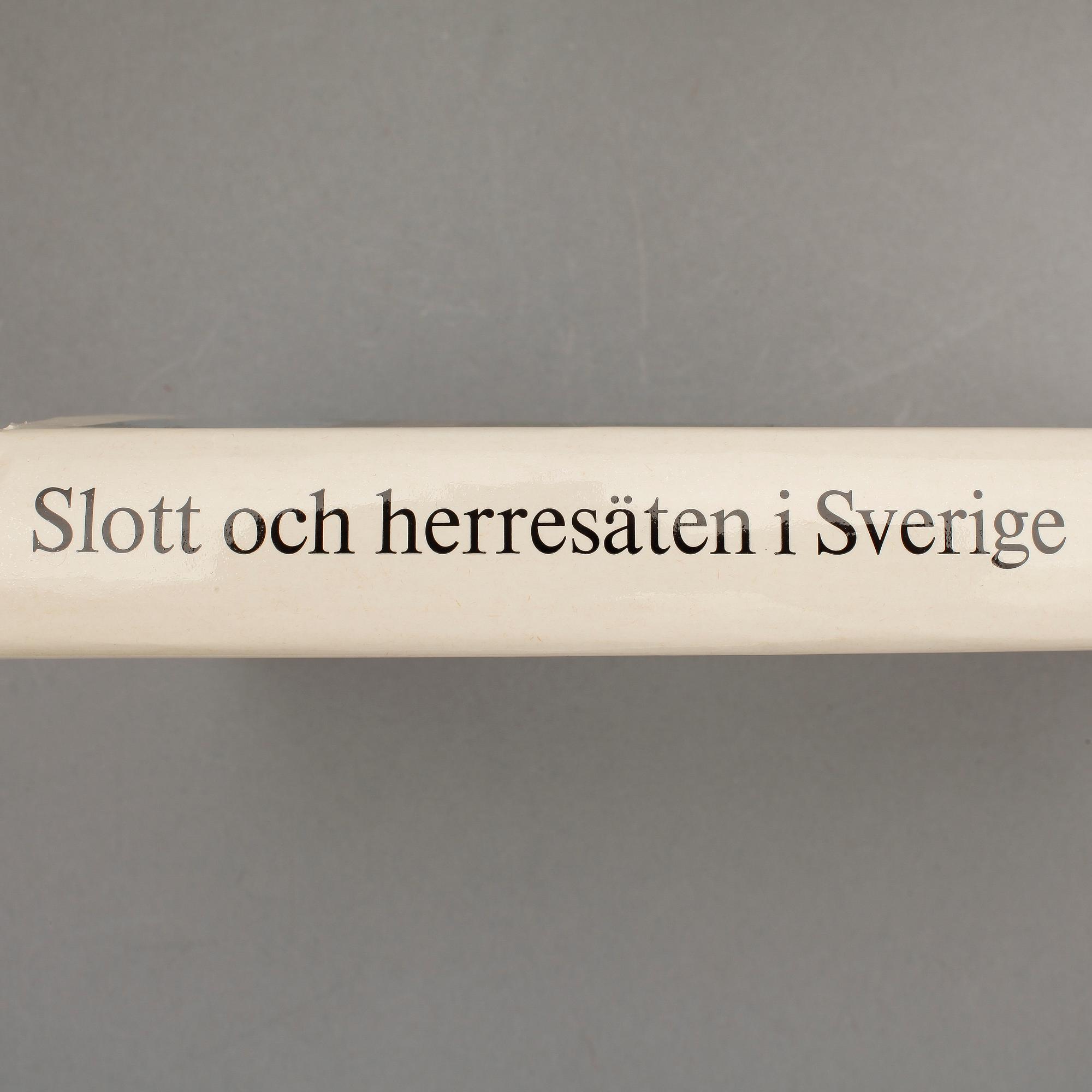 BOKVERK, 18 volymer, "Slott och herresäten i Sverige", Allhems Malmö 1966-71.