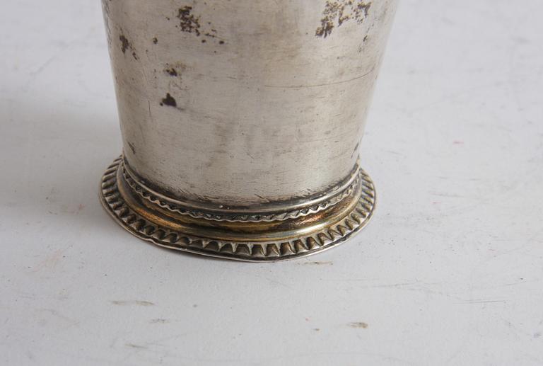 BÄGARE, silver, Conrad Heitmüller(1735-1779/1780) Nyköping 1760.
