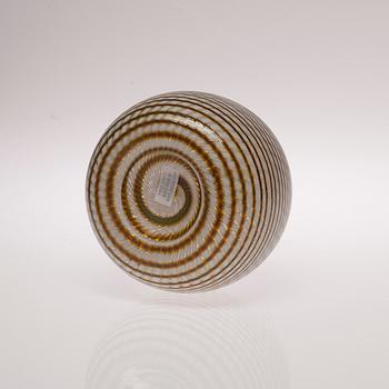 FLASKA, glas, Pro Arte Ranta 862.028.91, Oiva Toikka, Nötsjö, signerad. 1980-tal.