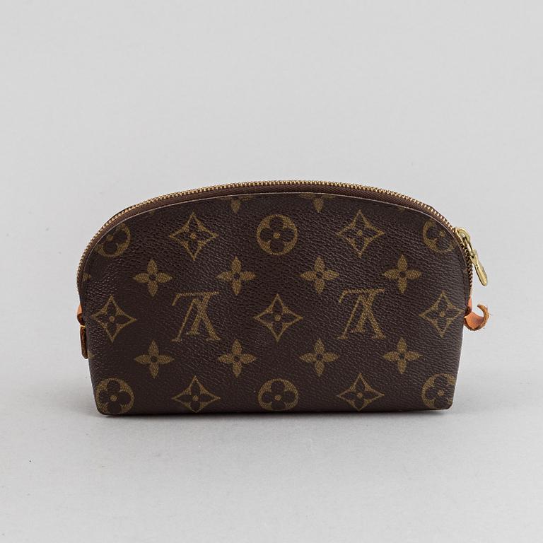 Louis Vuitton, a monogram canvas 'Keepall 55' weekend bag and toilet bag.