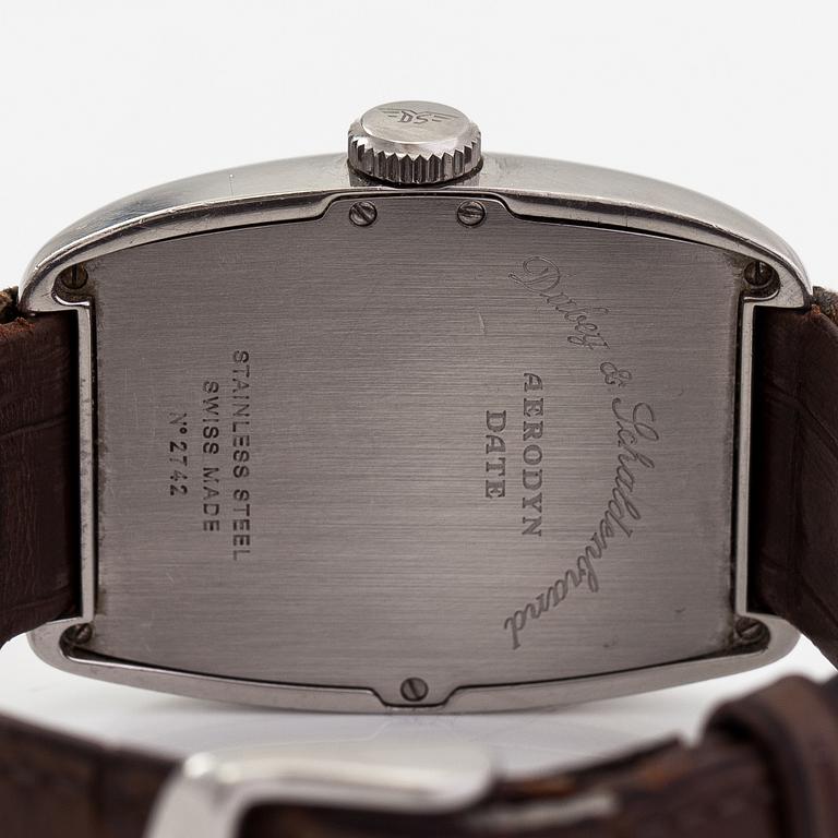 Dubey & Schaldenbrand, Aerodyn, Date, wristwatch, 34 mm.
