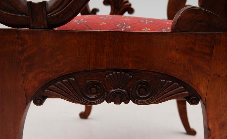 KARMSTOLAR, 1 par, Baltikum, 1800-talets första hälft.