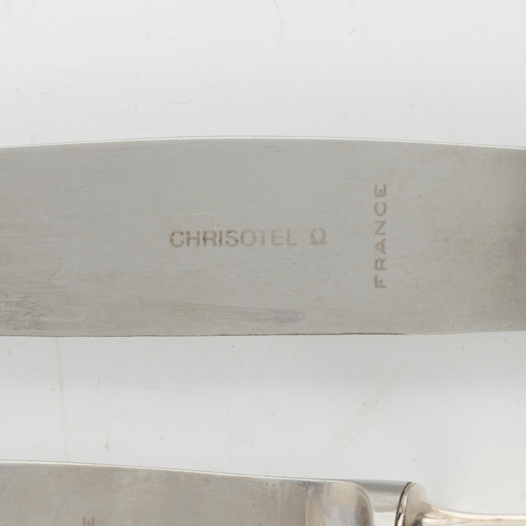 An 72-piece, silver plated culery, Chrisotel, France.