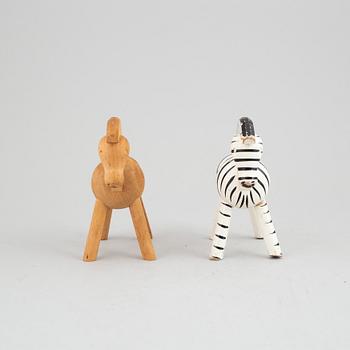 Two wooden figurines by Kay Bojesen, Denmark.