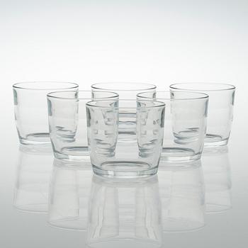 KAJ FRANCK, DRICKSGLAS, 28 st, "Prisma 6060", Nuutajärvi / Wärtsilä, 1960-70-tal.