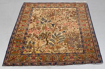 Matto, semi-antique Kashan, probably, ca 192 x 134 cm.