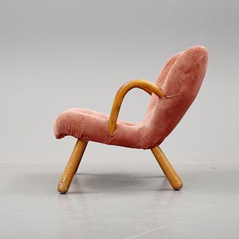 FÅTÖLJ, "Clam Chair" / "Muslinge", Philip Arctander, tillskriven, 1900-talets mitt.