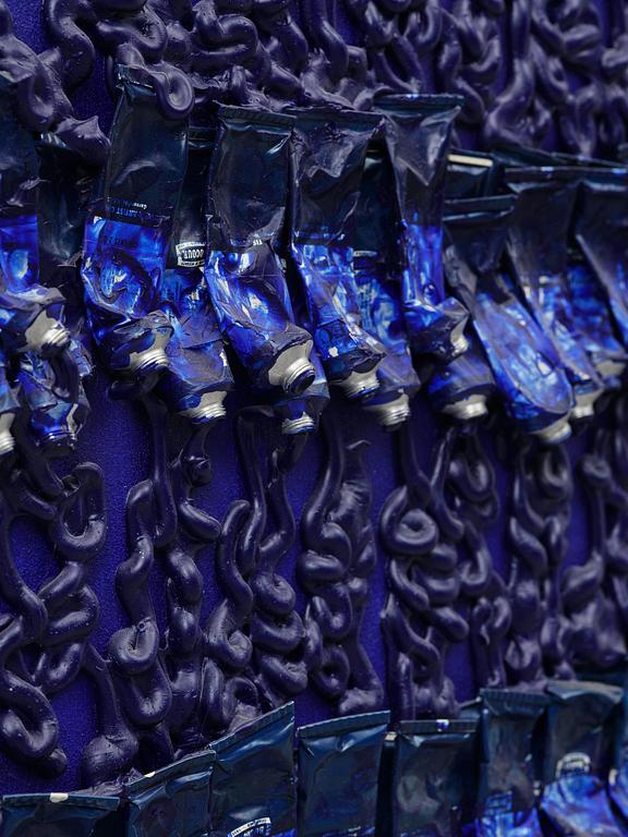 Arman (Armand Pierre Fernandez), ”Monochrome accumulation no 2505 (Ultramarin blue)”.