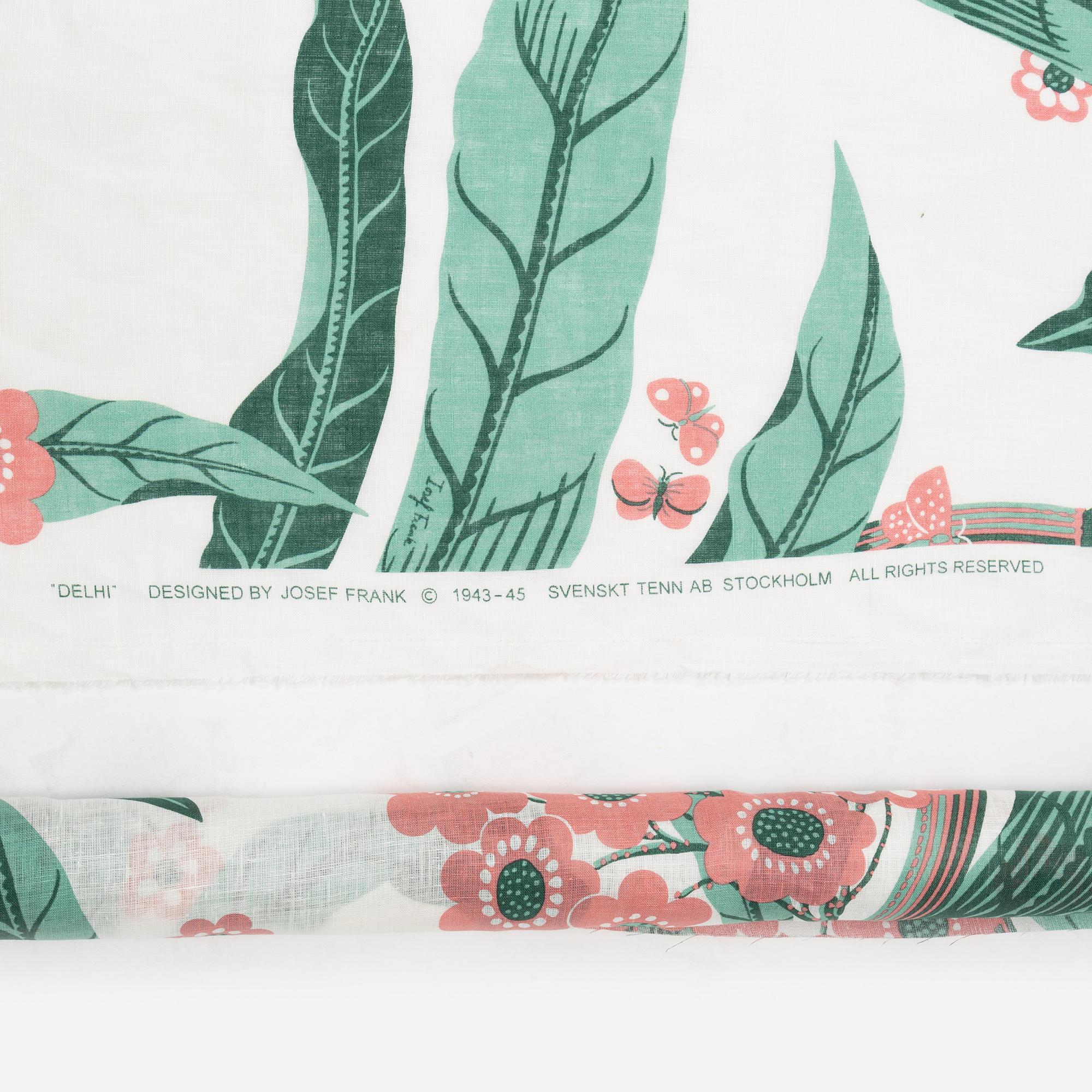 Josef Frank, textil, "Delhi", Firma Svenskt Tenn.