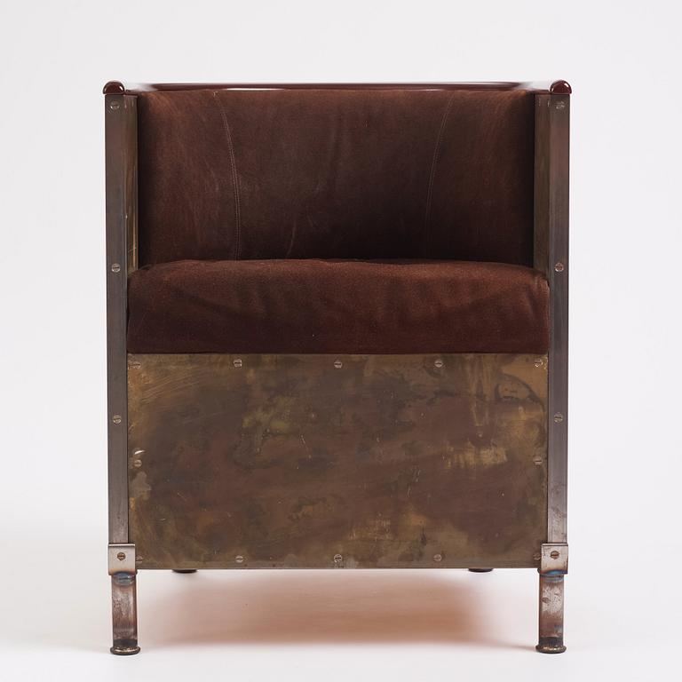 Mats Theselius, a 'Järn/Mocca' lounge chair, ed. 182/360, Källemo, Sweden, post 1994.