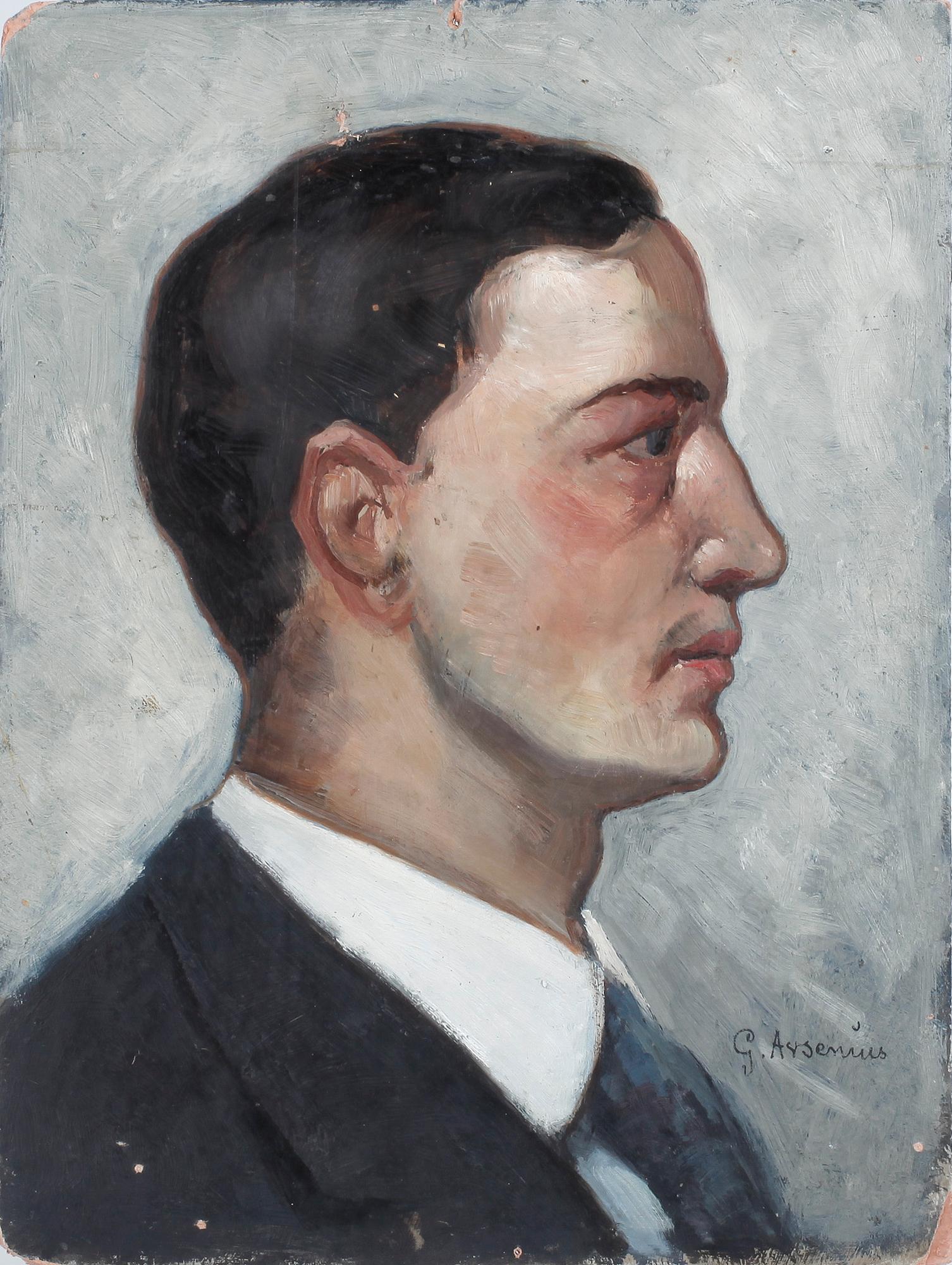 CARL GEORG ARSENIUS, olja på pannå. Signerad.