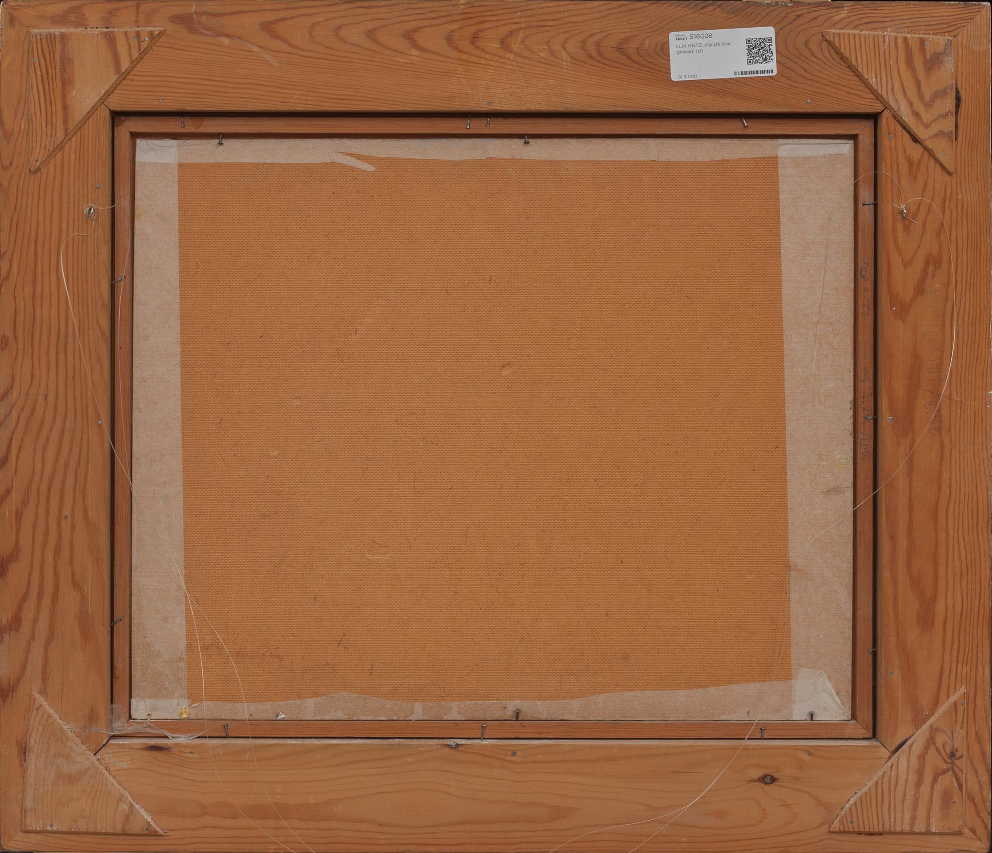 FELIX HATZ, olja på pannå, signerad. och daterad -46.