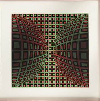 Victor Vasarely, portfolio with 5 silkscreen in colours, 1977, signed 85/250.