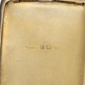 Cigarettetui, silver, Dingley Brothers, Birmingham, England, 1960-tal, samt ask, silver, Art Deco-stil, 1930-1950-tal.