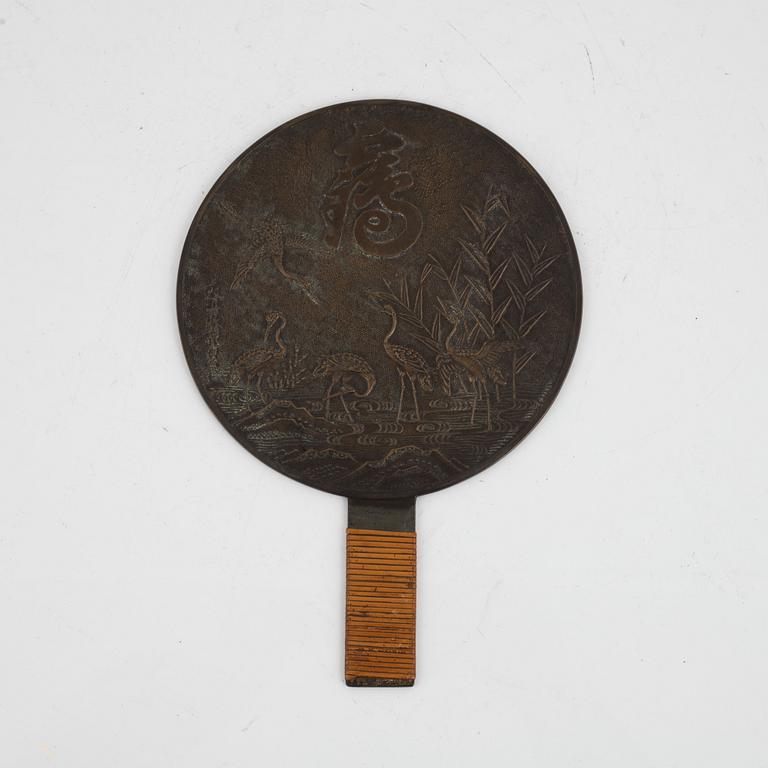 Speglar, 3 st, brons, Japan, 1900-tal.