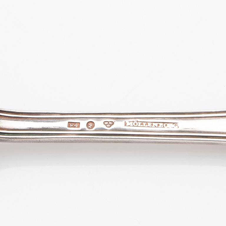 Gustaf Möllenborg, Cutlery, 6 + 6, silver, Stockholm 1836.