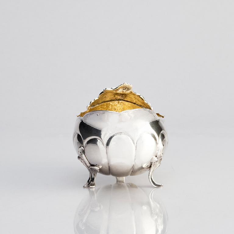 A Swedish parcel-gilt silver cream-jug, mark of Daniel Lundström, Stockholm 1764.