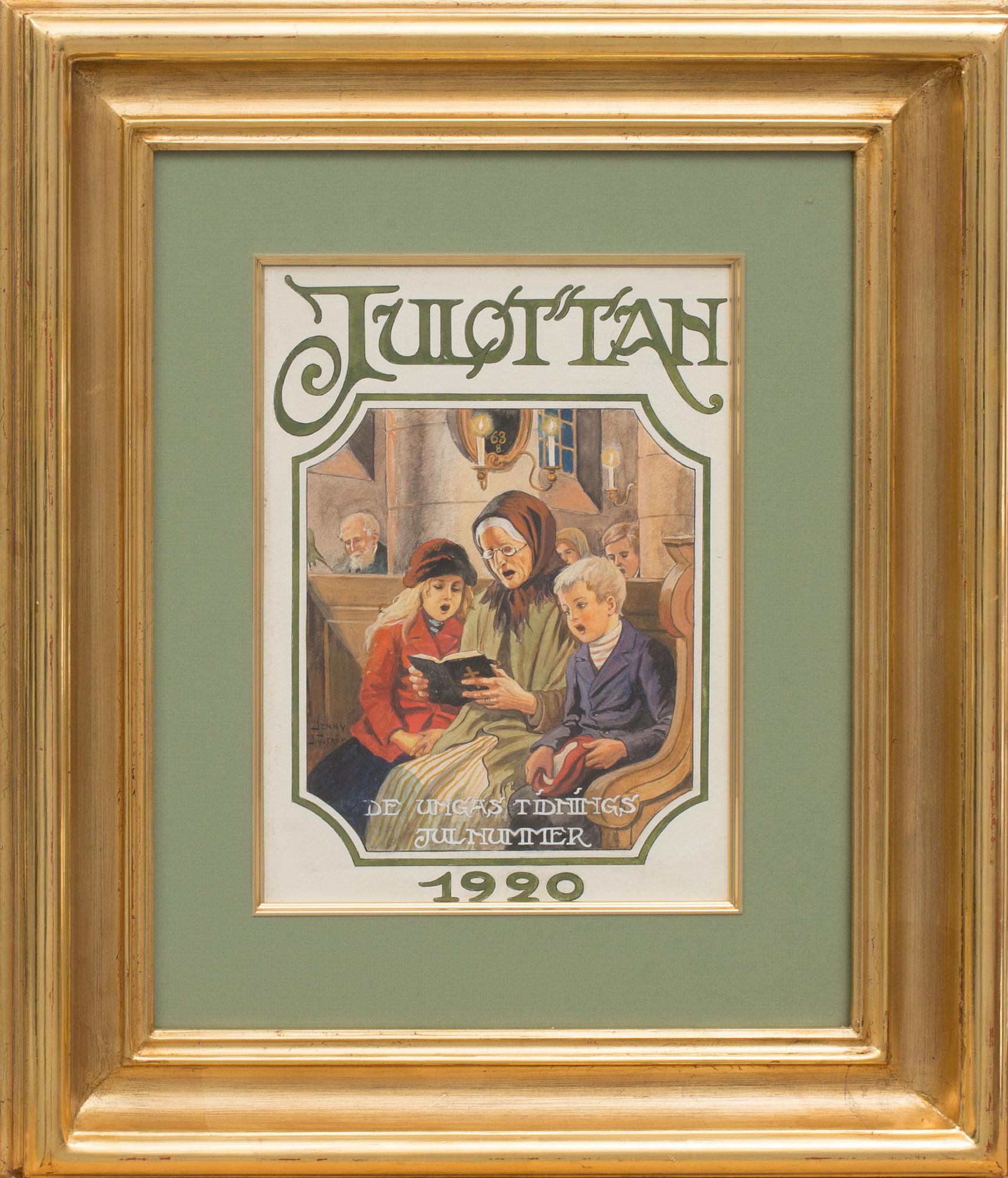 JENNY NYSTRÖM, akvarell och täckvitt, signerad Jenny Nyström. Utförd 1920.