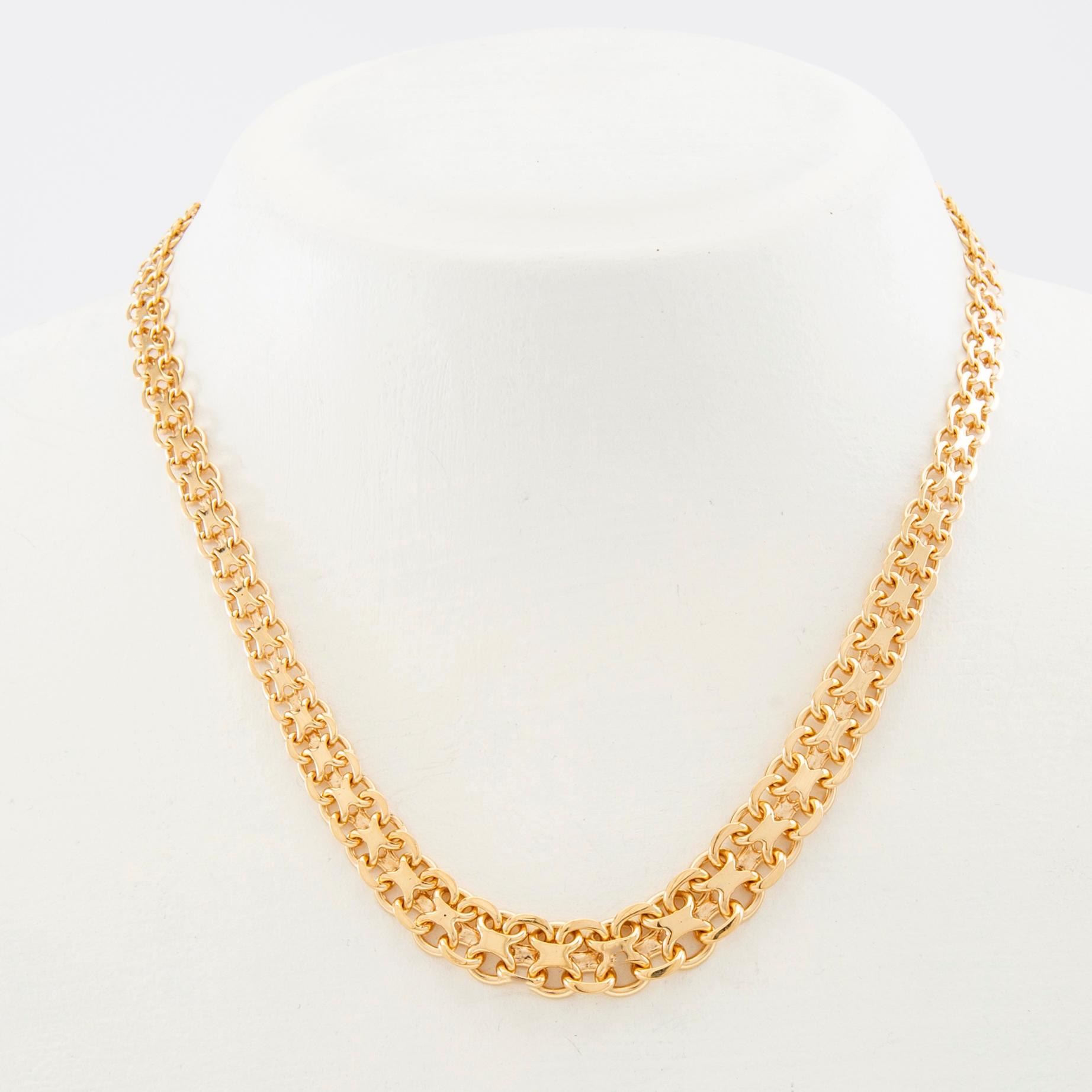 Necklace dosed X-link 18K gold.