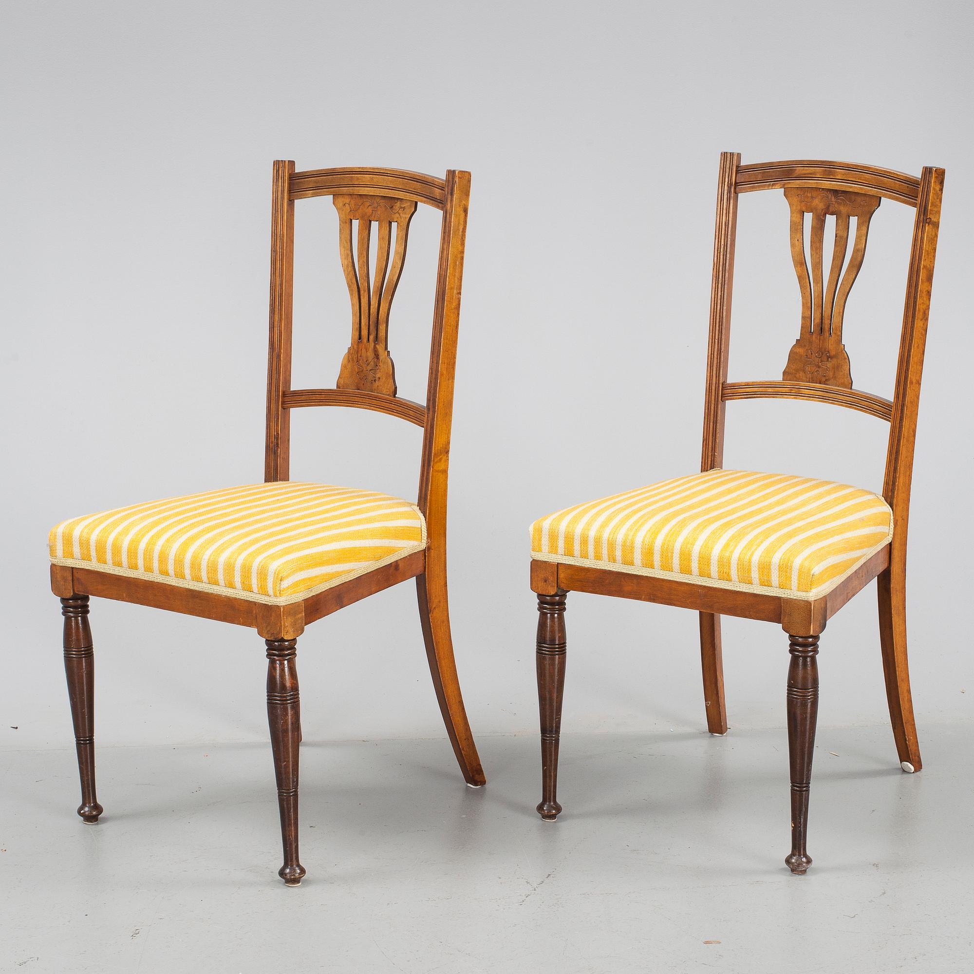 STOLAR, ett par, Biedermeier 1800-talets andra hälft.