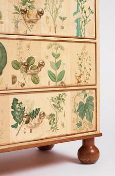 Josef Frank, a 'Flora' chest of drawers, Svenskt Tenn Sweden 1930-40s.