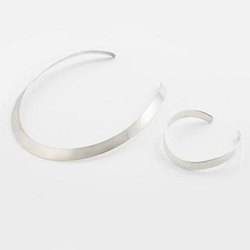 Halssmycke och armring, sterlingsilver.