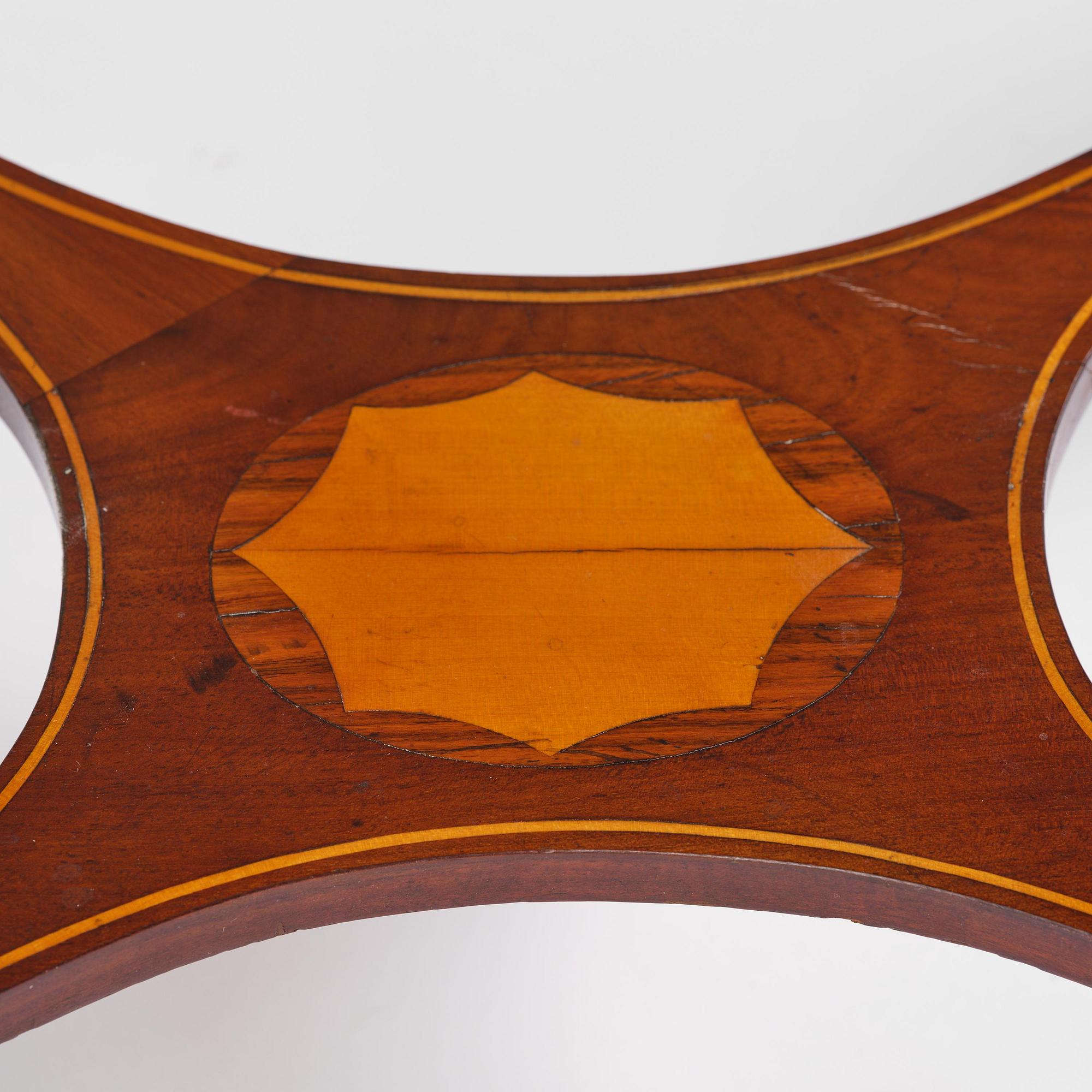 A late gustavian mahogny trey table, late 18th century.