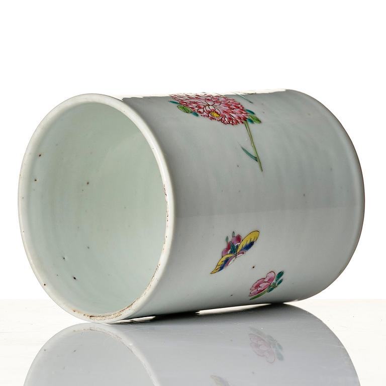 Penselvas, porslin. Qingdynastin, 1700-tal.