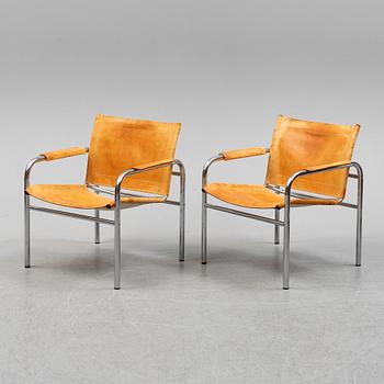 A pair of late 20th century  'Klinte' easy chairs by Tord Björklund, for IKEA.