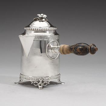 STEPHAN HALLING, Örebro 1788, mjölkkanna, silver, gustaviansk.