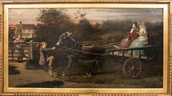 Elizabeth Arkwright, oil on canvas signed and dated 1882.