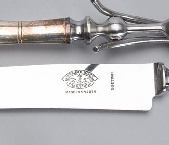 BESTICKSERVIS, silver, 138 delar, modell "Birka", GAB. Total vikt inklusive blad 5096 g.