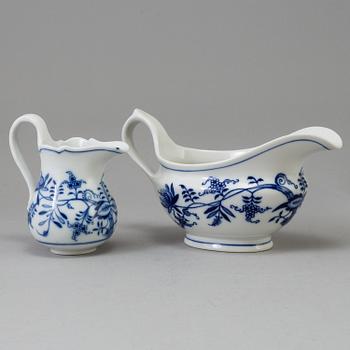 A 49 piece porcelain service, Zwiebelmuster Czechoslovakia.