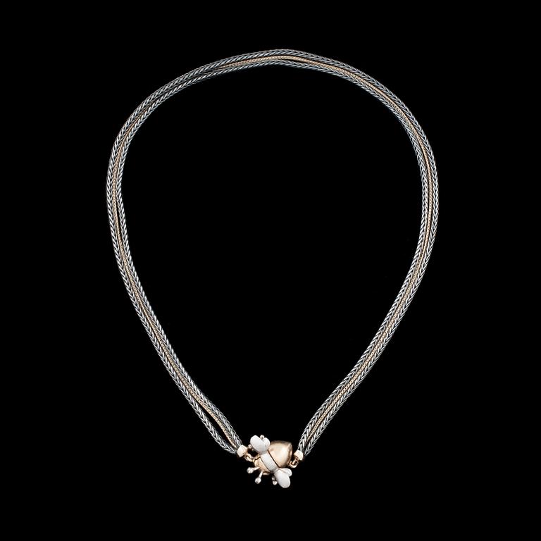 COLLIER, 18k guld resp. silver. Ole Lynggaard, Danmark. Vikt tot 30 g.